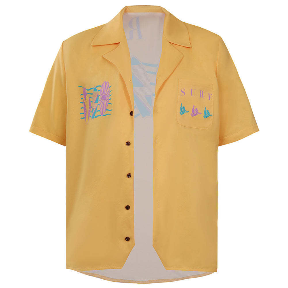 Casual Drama Cos Short-sleeved Digital Print Shirt