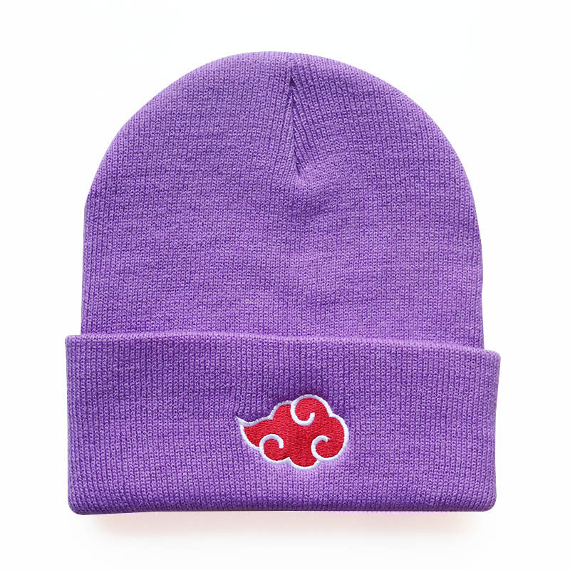 Trendy Red Cloud Logo Knitted Hat