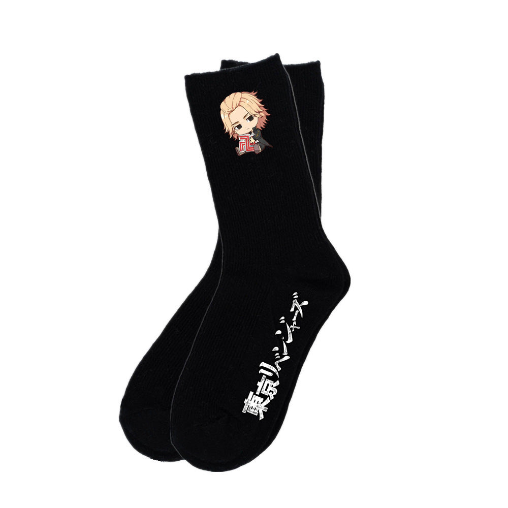Tokyo Anime Print Sports Socks