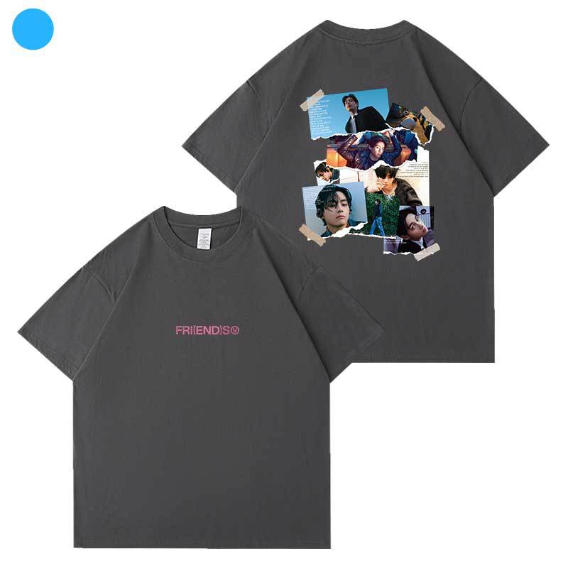 Unisex Kpop Print Short-sleeved Loose T-shirt