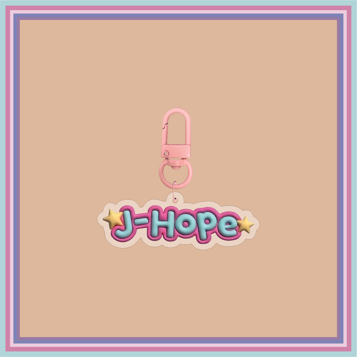 KPOP Name Acrylic Keychain Pendant