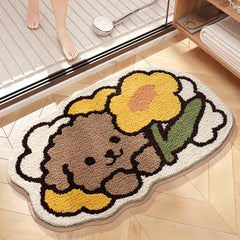 Adorable White Bunny Bath Mat