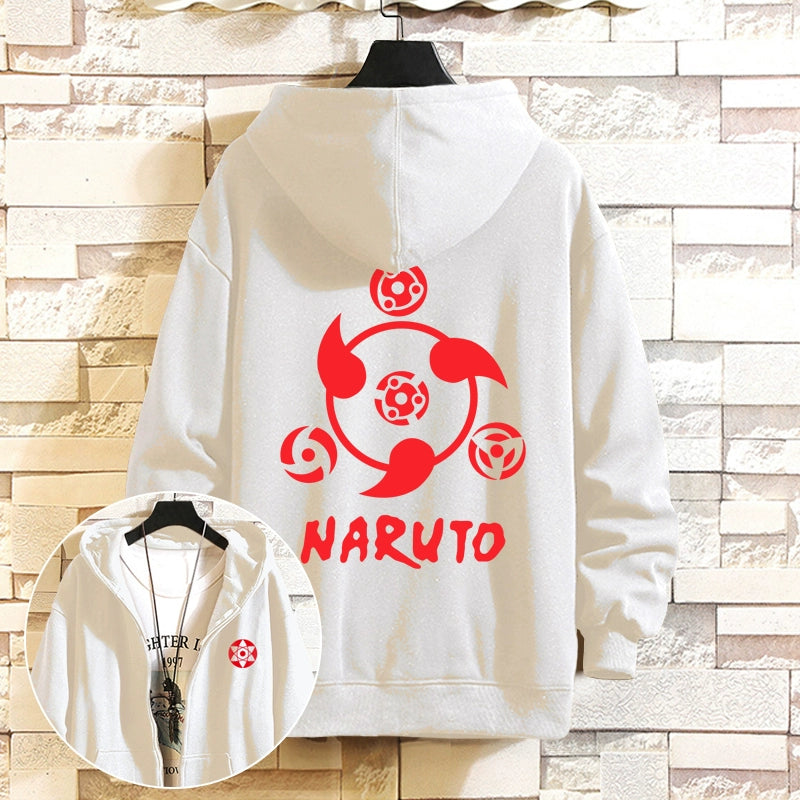 Men's Anime Zip Up Loose Hooded Jacket