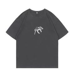 Hyunjin Same Style Cotton Crew Neck T-Shirt
