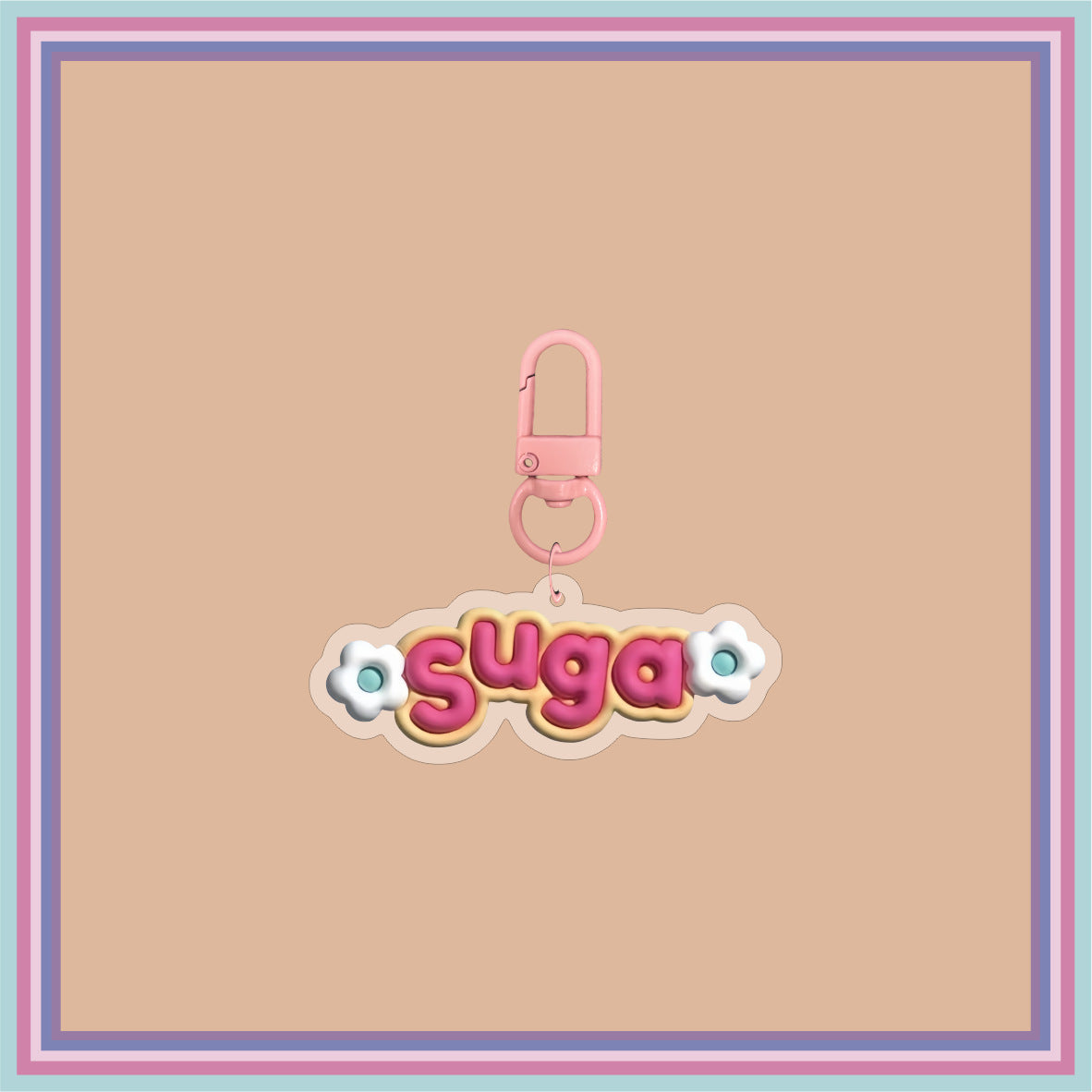 KPOP Name Acrylic Keychain Pendant