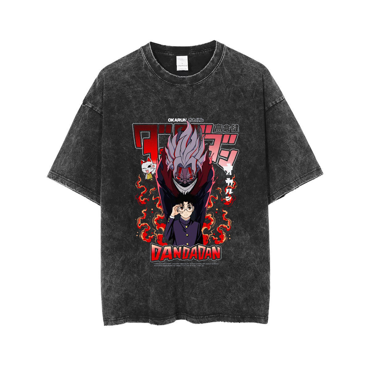 Retro Anime Printed Casual Cotton T-Shirt