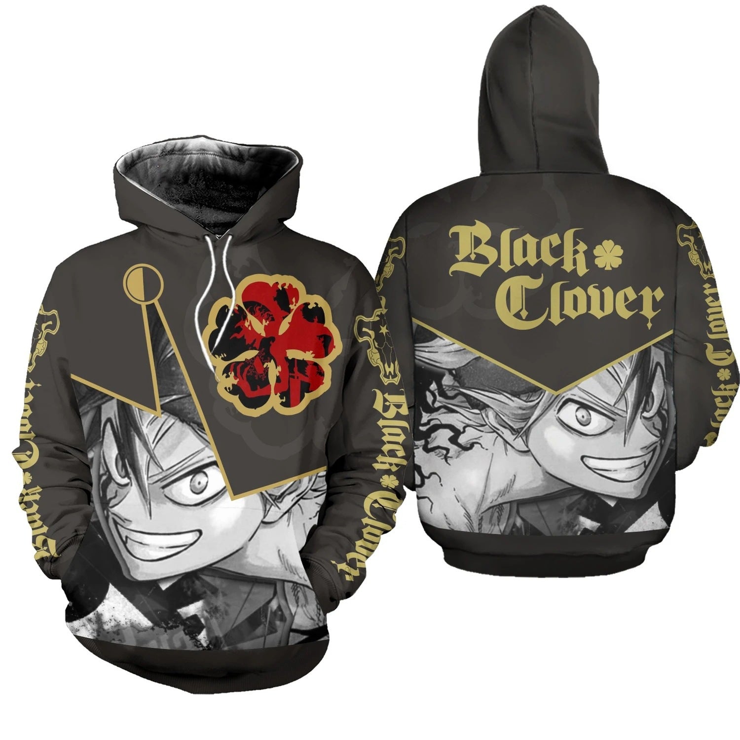 Trendy Asta Anime 3D Print Hoodie Pants