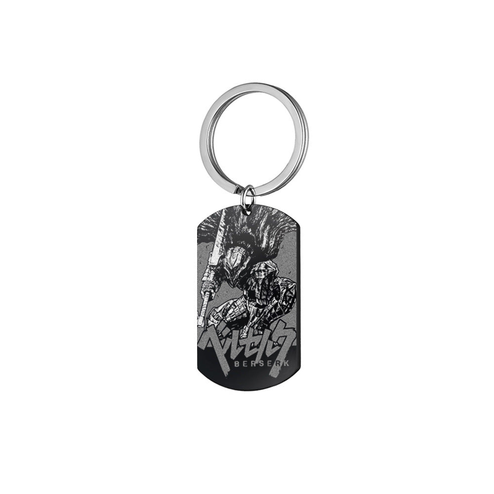 Anime Guts Dog Tag Keychain