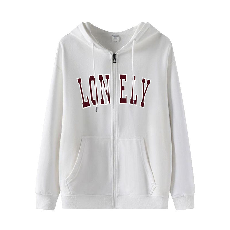DANIELLE LONELY Zipper Hoodie Top