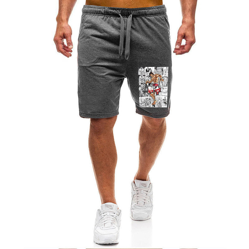 Men's Baki Anime Casual Sports Shorts