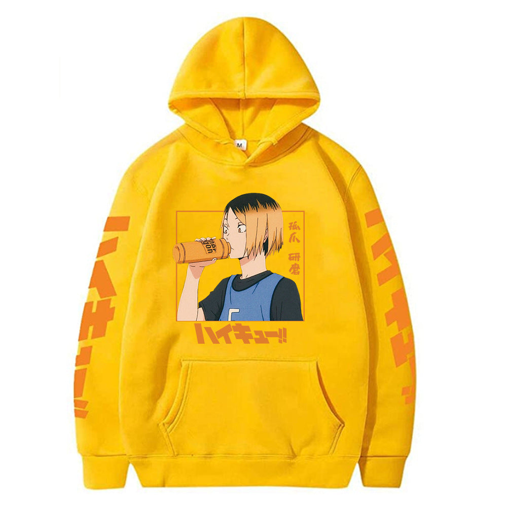 Unisex Casual Anime Graphic Print Loose Hoodie