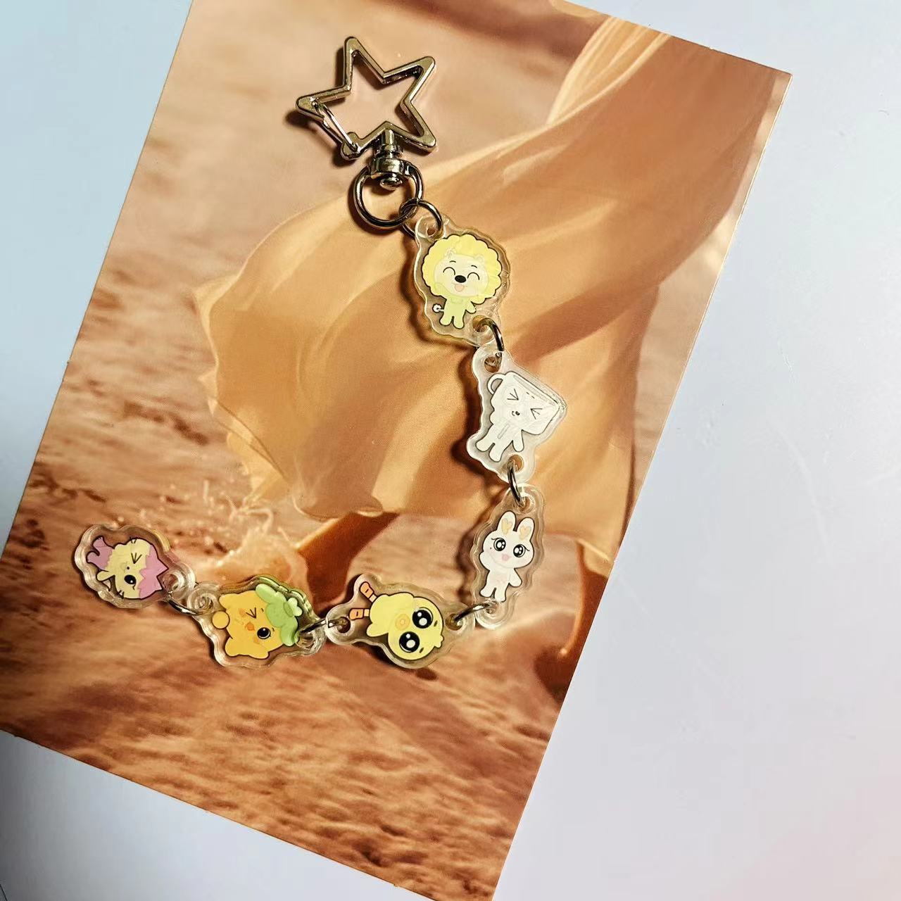 Kpop Double-sided Cartoon Pendant Keychain