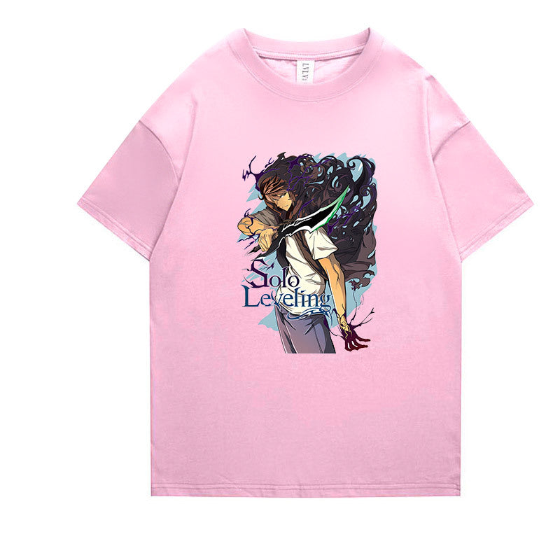 Cool Anime Print Short-sleeved T-shirt
