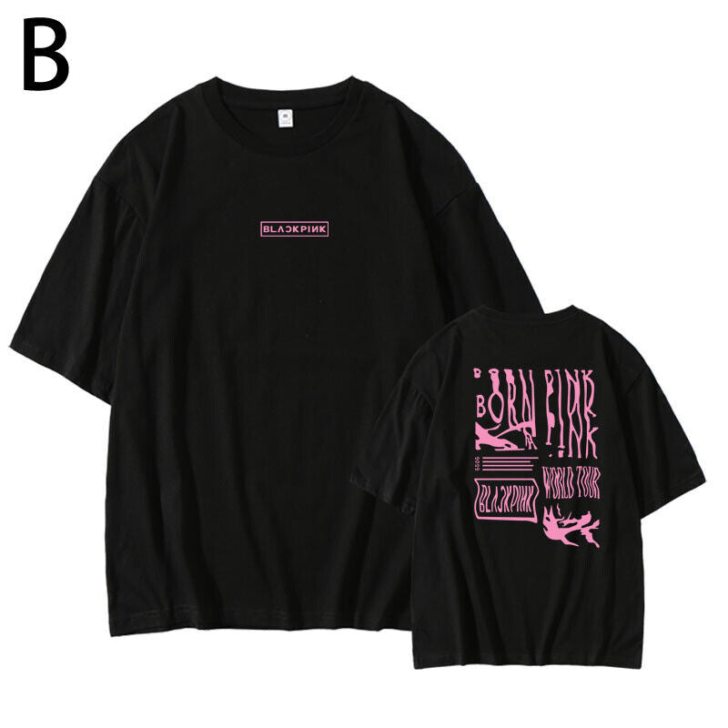 Casual Kpop BORN PINK Short-sleeved T-shirt