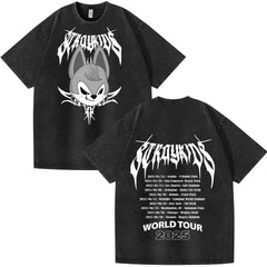 KPOP Evil Cartoon Graphic Washed T-shirt