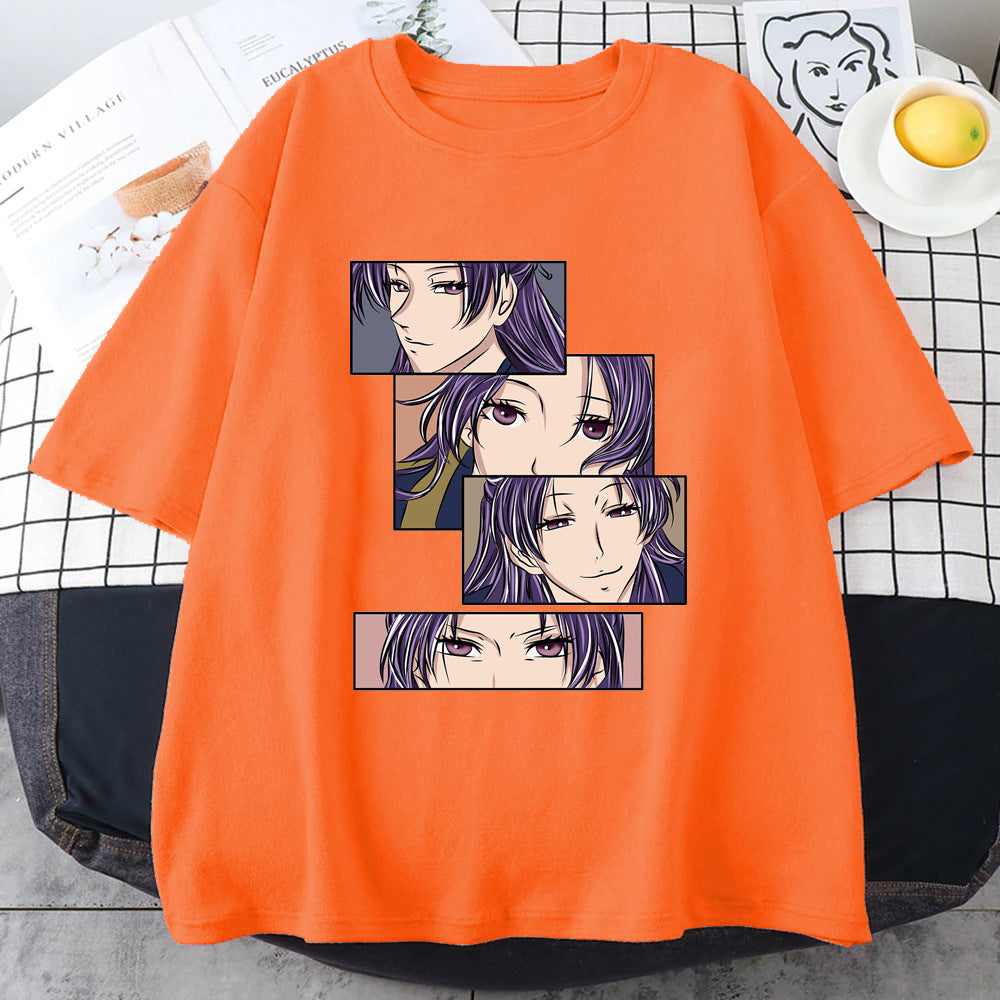 Casual Anime Graphic Printed T-Shirt