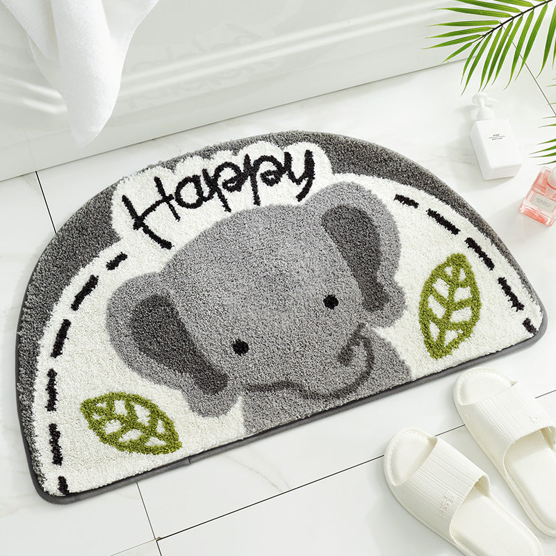 Cartoon Animals Absorbent Floor Mat