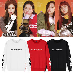 Women's Kpop Logo Print Loose Sweatshirt