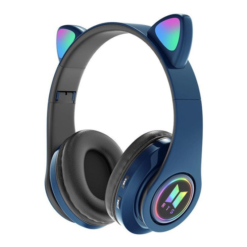 Trendy Kpop Cat Ears Foldable Bluetooth Headset