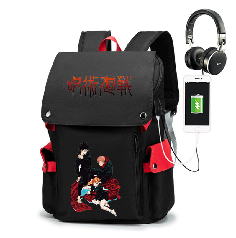 Trendy Anime Large Capacity School Backpack