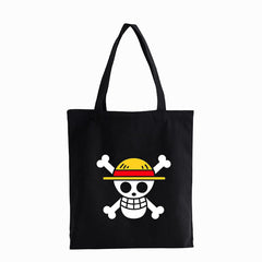 Trendy Luffy Printed Canvas Shoulder Tote Bag