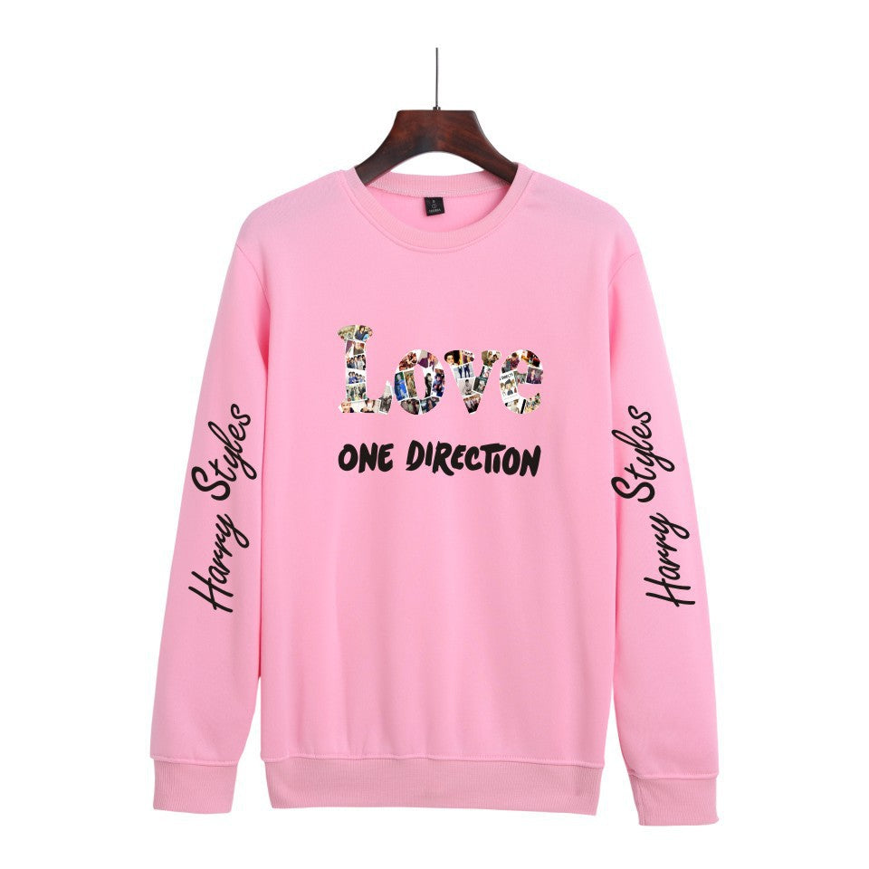 Casual LOVE Harry Print Crew Neck Sweatshirt