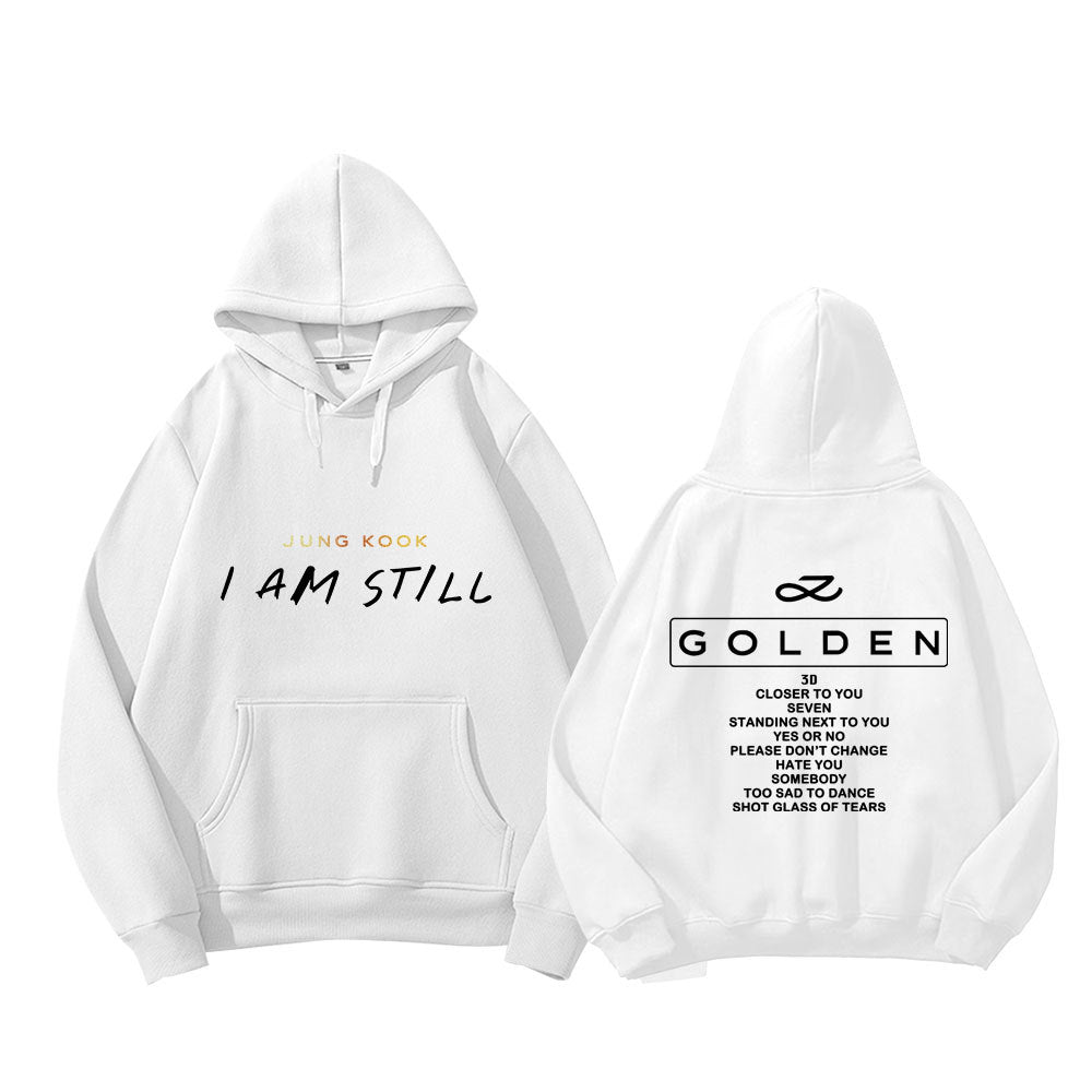KPOP IAM STILL Logo Printed Hoodie