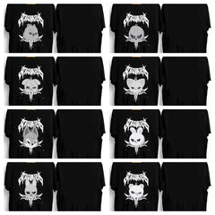 Kpop Cartoon Black Short-sleeved T-shirt Top