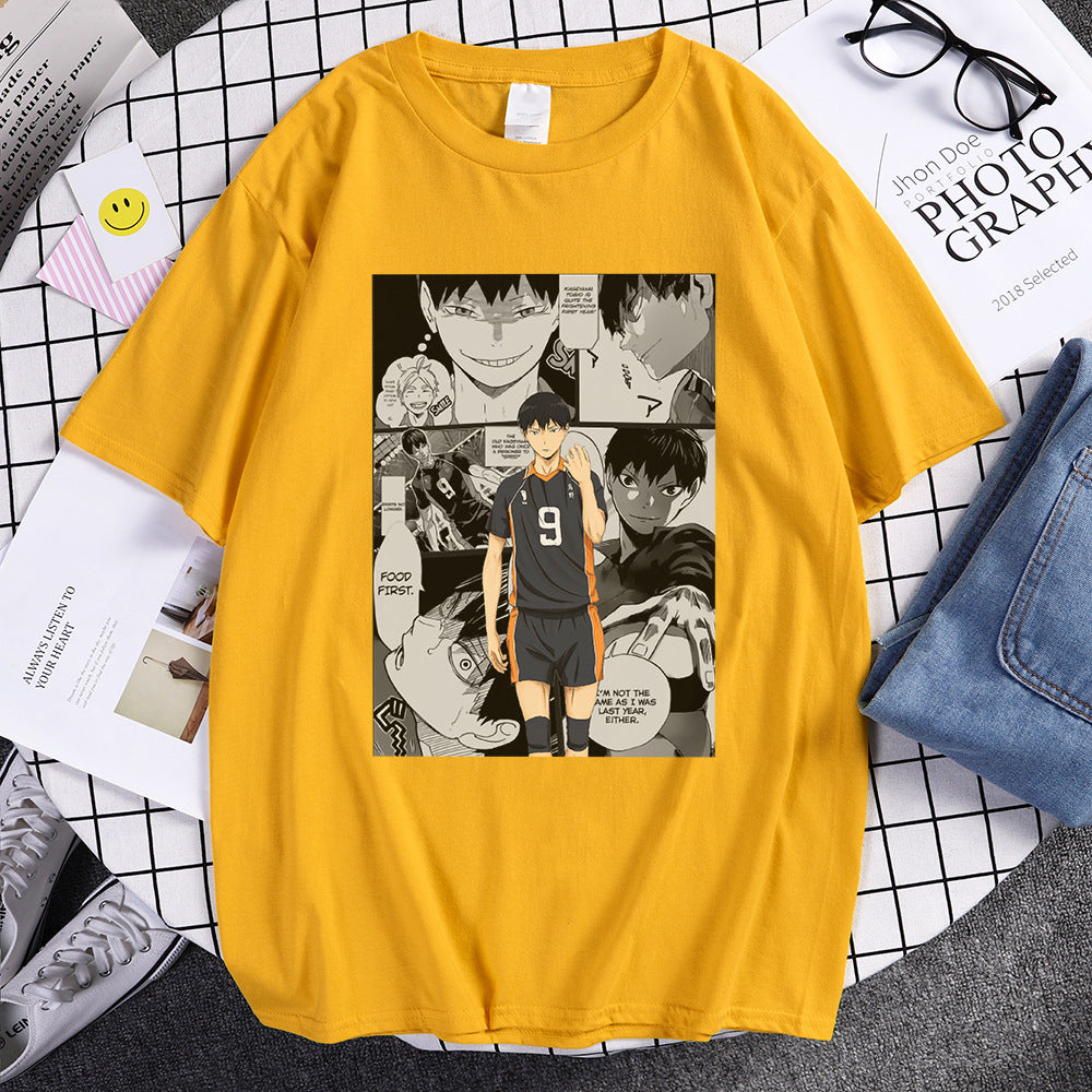 Unisex Anime Graphic Printed Loose Summer T-Shirt