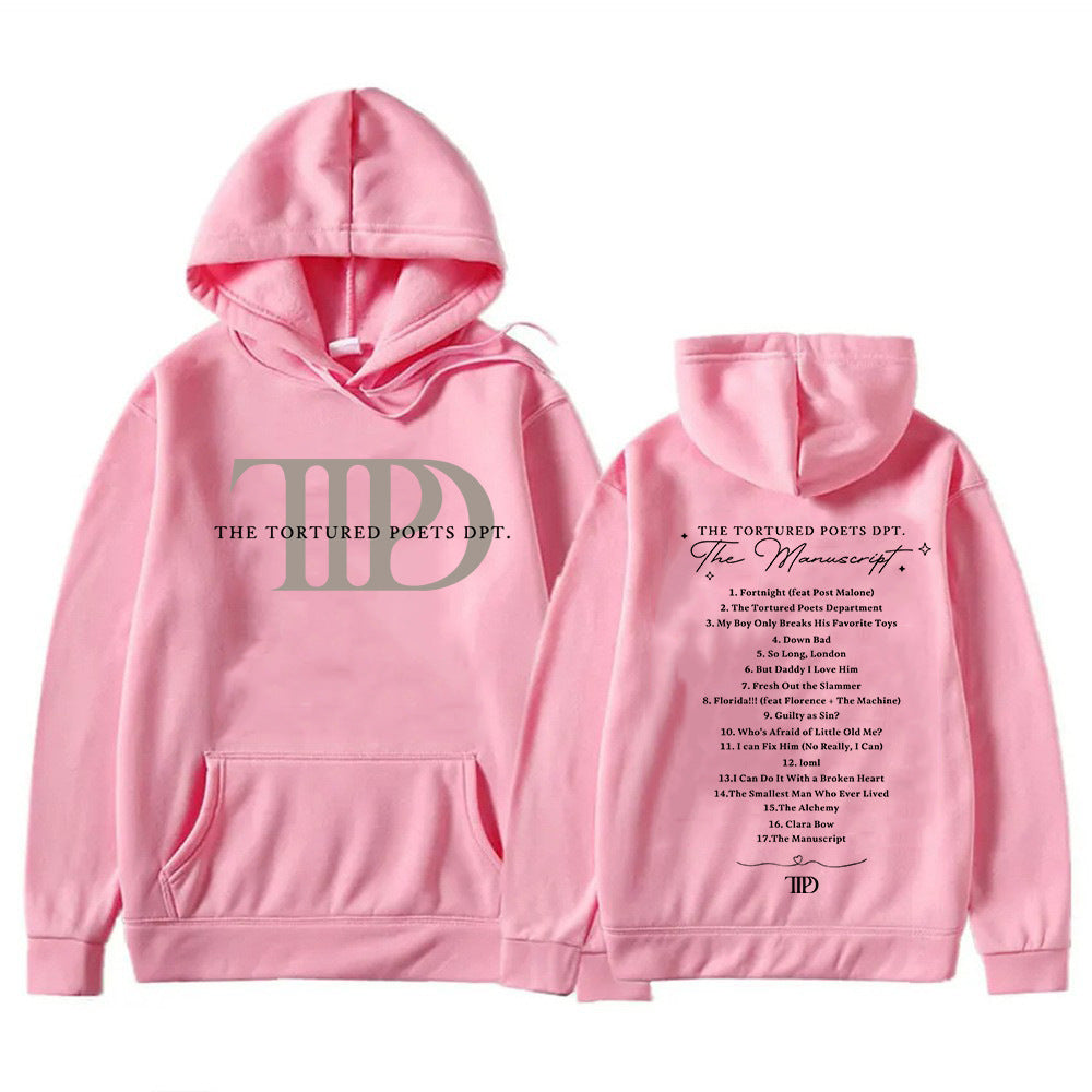 The Tortured Poets Department Printed Casual Hoodie