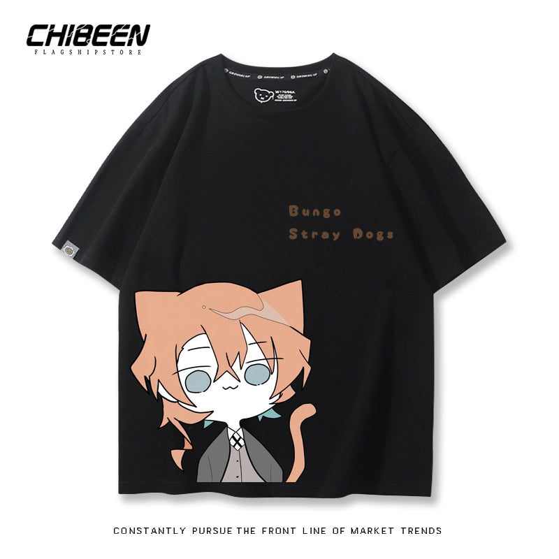 Trendy Anime Graphic Cotton Loose T-Shirt