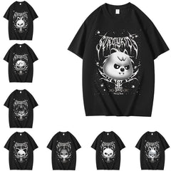 KPOP Jiniret Bbokari Print Short-sleeved T-shirt