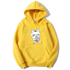 Unisex Dandadan Cat Anime Printed Hoodie