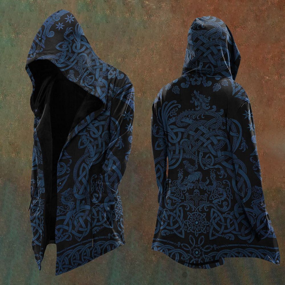 Retro Men's Digital Print Loose Hooded Jacket