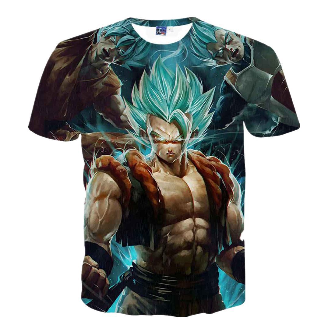 Unisex Anime Digital Print Round Neck T-shirt