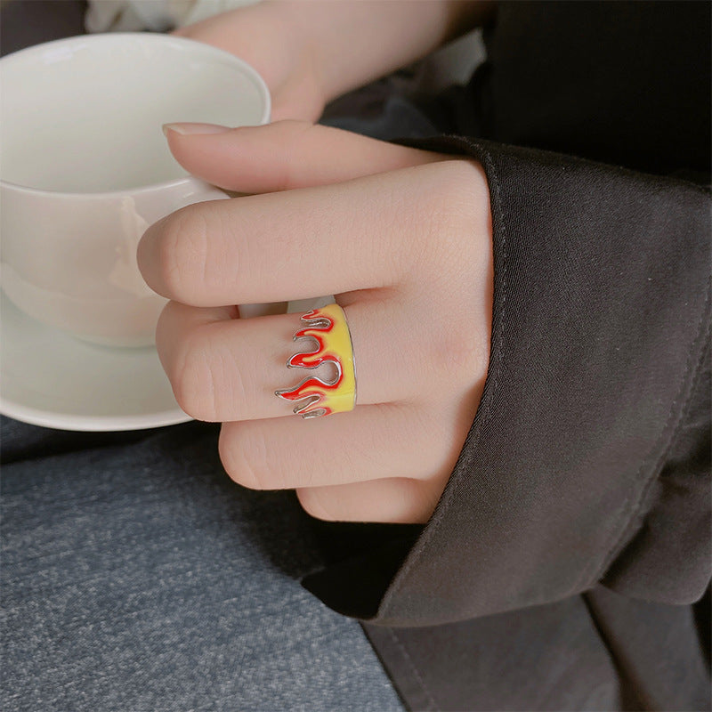 Creative Anime Flame Adjustable Ring