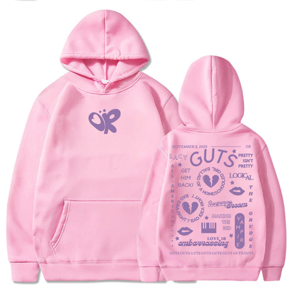 Casual Guts Olivia Printed Loose Hoodie