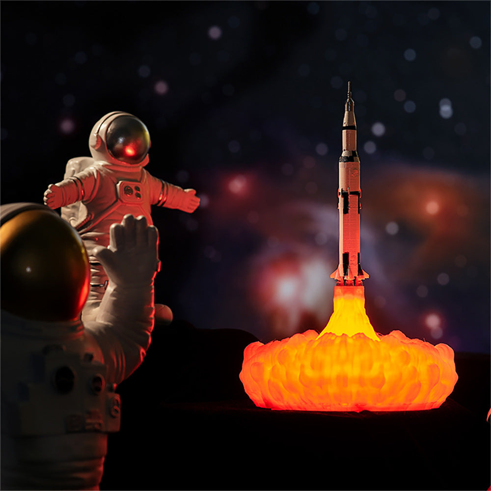 Creative 3D Printed Rocket Ornament Night Light