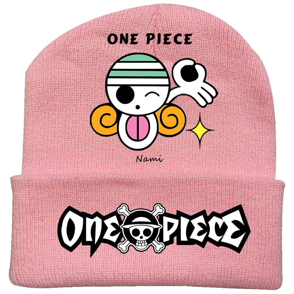 Trendy Luffy Print Knitted Hat