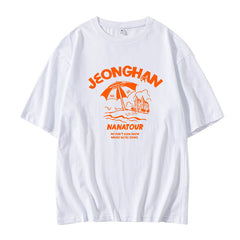Unisex Kpop Round Neck Loose T-shirt