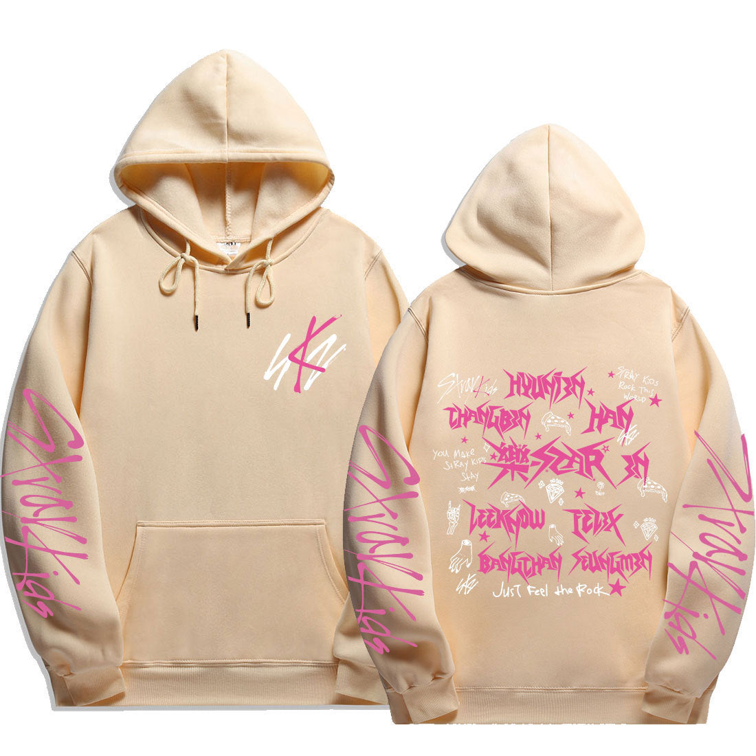 Unisex KPOP LOGO Print Loose Hoodie