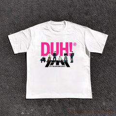 Unisex Kpop DUH Print Summer T-shirt