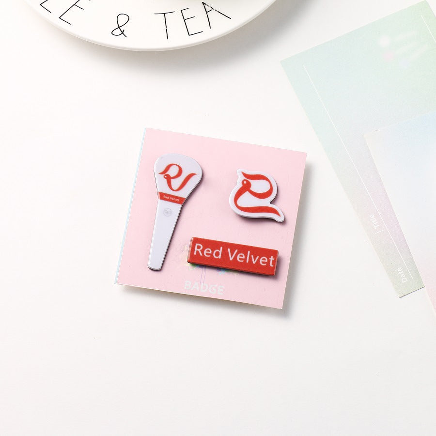 RV Logo Lightstick Acrylic Brooch Set