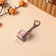 Luminous ATE Keycap Keychain Pendant