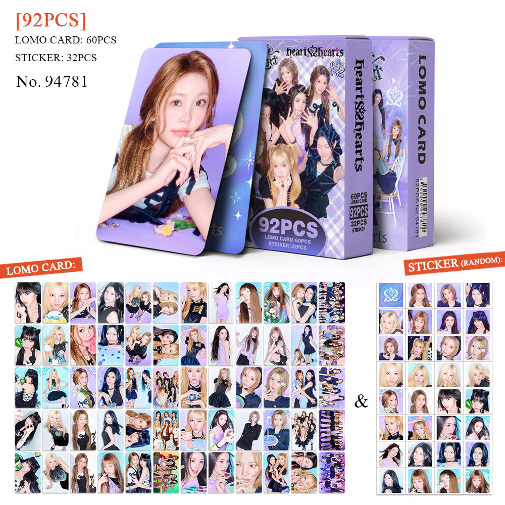 92PCS H2H Single ICONIC HEART Photocard Sticker