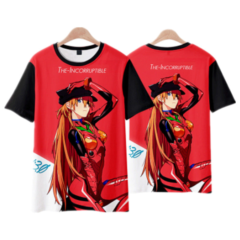 Cool Anime Eva Cosplay Digital Print T-Shirt