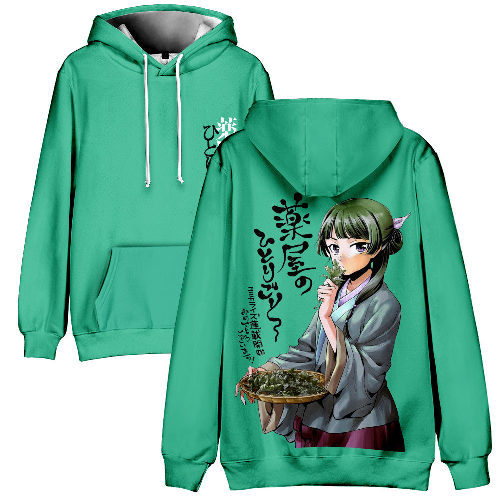 Girl's Anime 3d Printed Drawstring Hoodie