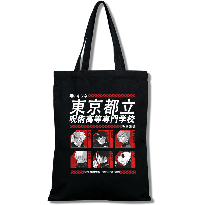 Casual Anime Printed Canvas Shoulder Bag