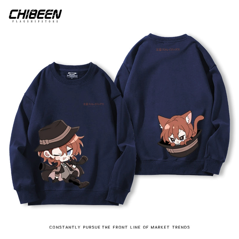 Cute Anime Pattern Crew Neck Sweatshirt