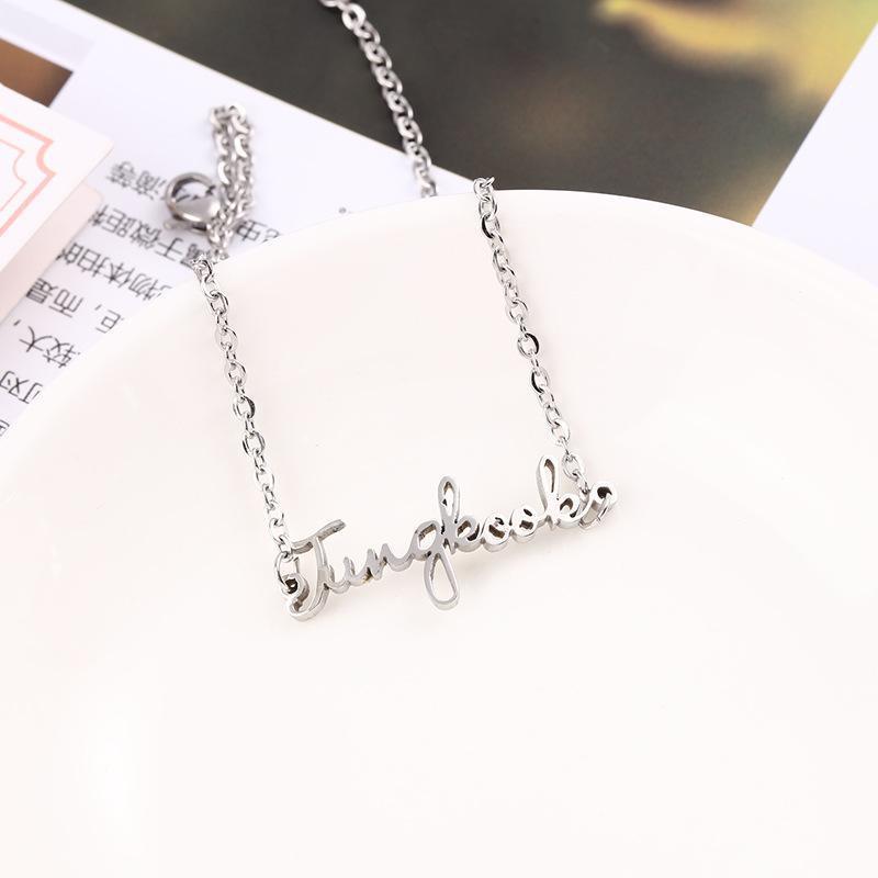 Trendy BTS Letter Necklace